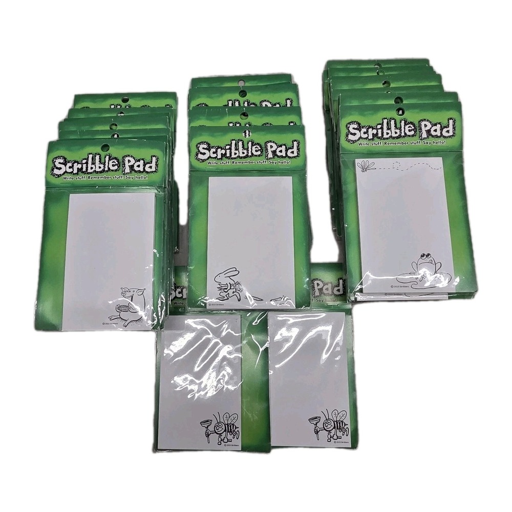 Bulk 36 Pack, Scribble Pads, Novelty Note Pads With Funny Doddles